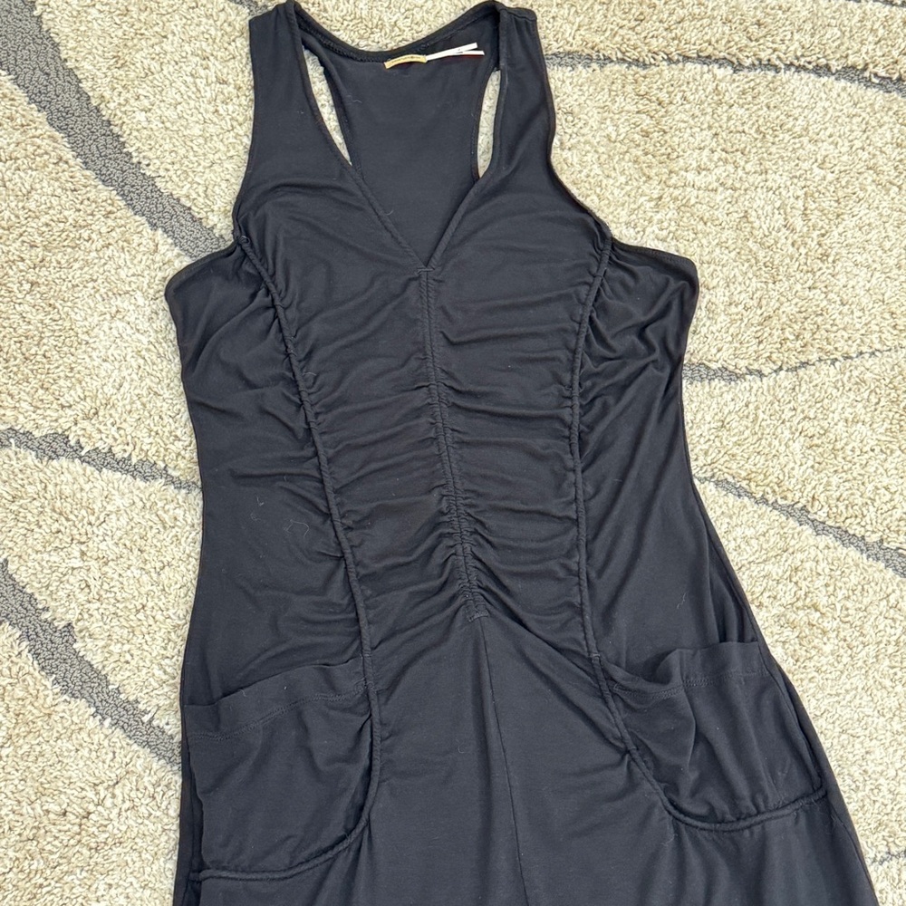 Max Studio Black Racerback Ruched Dress - Picture 3 of 4